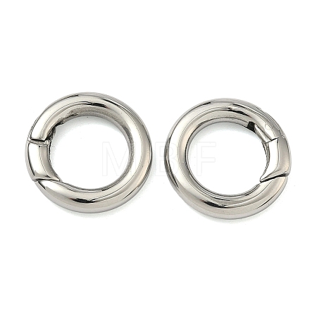 Tarnish Resistant Ring Smooth 304 Stainless Steel Spring Gate Rings STAS-E073-06-A-1