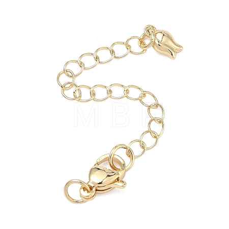 Brass Curb Chain Extender KK-G557-13KCG-1