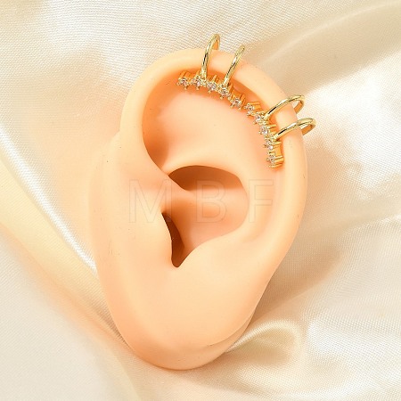Brass Micro Pave Cubic Zirconia Cuff Earrings for Women CU-CBAE7DF-33G-1