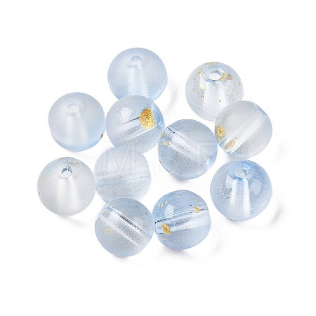 Frosted Baking Paint Glass Beads DGLA-N005-8mm-07-1