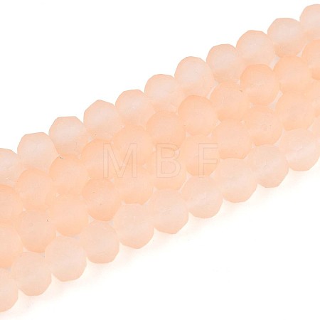 Baking Paint Frosted Glass Beads Strands FGLA-N003-6mm-07-1