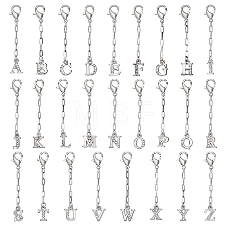 26Pcs Alloy Rhinestone Pendant Decorations HJEW-PH02571-1