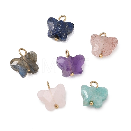 Natural Mixed Stone Pendants KK-D289-61G-1