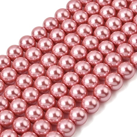 Eco-Friendly Dyed Glass Pearl Round Beads Strands HY-A002-10mm-RB109-1