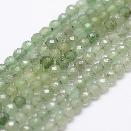 Natural Green Aventurine Beads Strands G-G736-17-6mm-1