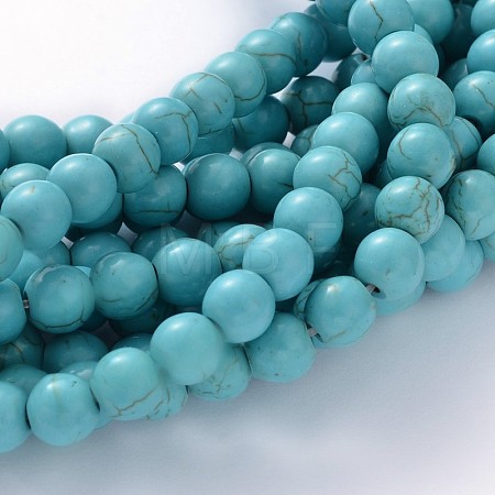 Synthetic Turquoise Beads Strands TURQ-S192-14mm-2-1