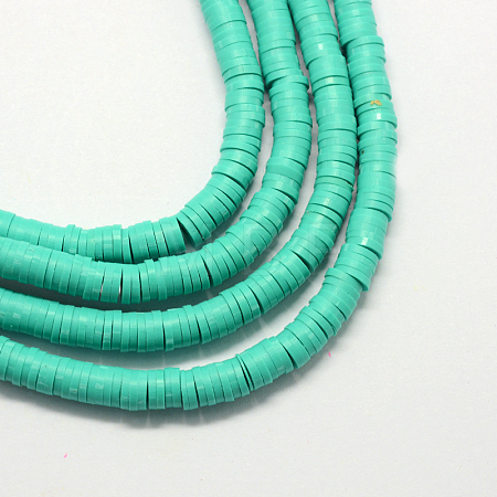 Handmade Polymer Clay Beads X-CLAY-R067-6.0mm-34-1