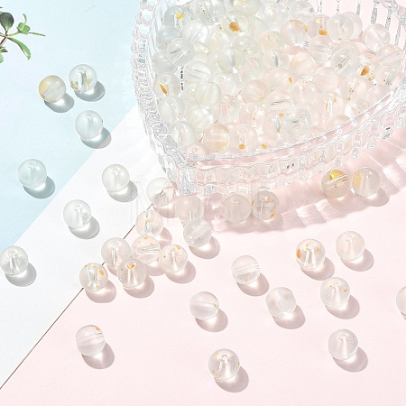 100Pcs Frosted Baking Paint Glass Beads DGLA-YW0001-36A-1