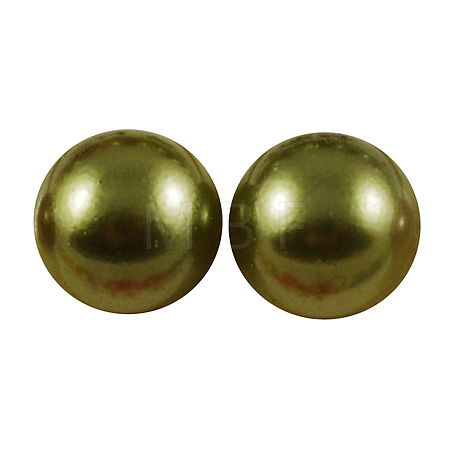 ABS Plastic Imitation Pearl Cabochons SACR-S738-10mm-Z44-1