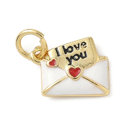 Brass Enamel Charms X-KK-A273-08G-01-1