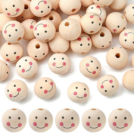 Natural Wood Beads WOOD-T019-13A-1