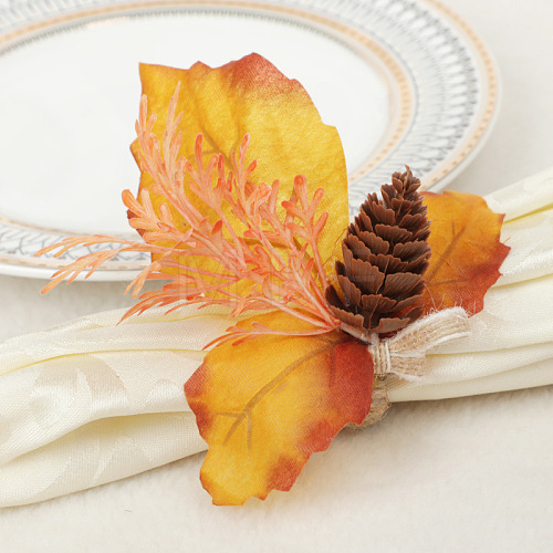 Thanksgiving Day Burlap Napkin Rings HULI-PW0002-128H-1