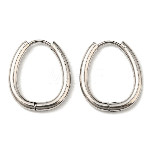 Stainless Steel Hoop Earrings EJEW-P232-02P-1