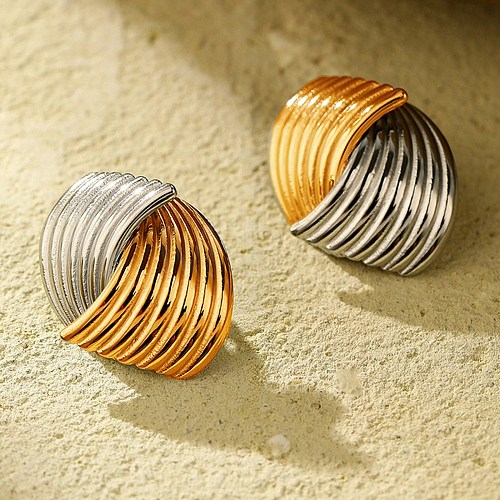 304 Stainless Steel Stud Earrings for Women EJEW-Z063-08G-1