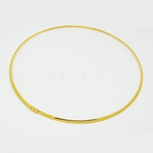 Brass Collar Necklace Making KK-D344-G-1