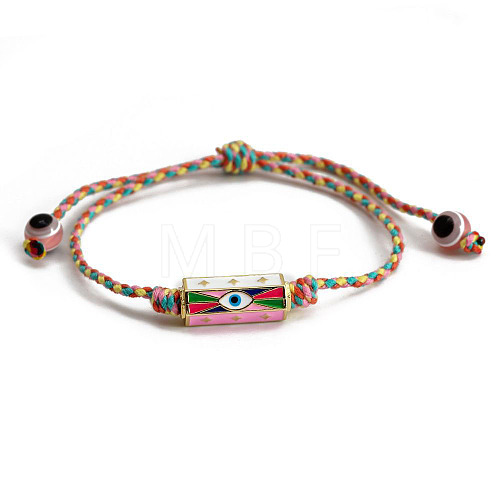 Evil Eye Cotton Cord Bracelets PW-WG911A8-06-1