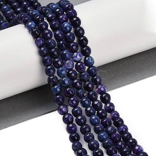 Natural Fire Crackle Agate Beads Strands G-C082-A01-34-1