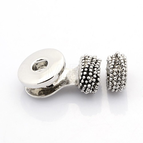 Vintage Eco-Friendly Alloy Watch Band Cord Clasps Making for Snap Buttons X-MAK-O007-02-1