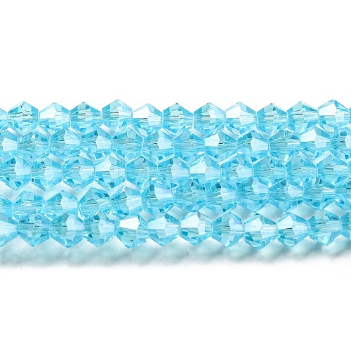 Transparent Electroplate Glass Beads Strands EGLA-A039-T2mm-A20-1