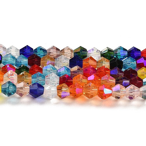 Transparent Electroplate Glass Beads Strands EGLA-A039-T3mm-L29-1
