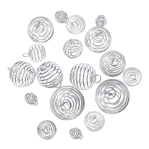 40Pcs 4 Sizes Iron Wire Pendants IFIN-CJ0001-40S-1