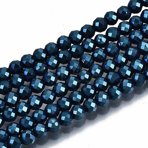 Electroplate Non-magnetic Synthetic Hematite Beads Strands G-T114-60A-04-1