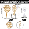 10Pcs Brass Stud Earring Findings KK-BBC0009-27-2