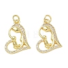 Mother's Day Brass Micro Pave Clear Cubic Zirconia Pendants KK-T085-16H-G-1