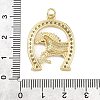 Brass Micro Pave Clear Cubic Zirconia Pendants KK-B177-05C-G-3