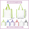 12Pcs 6 Colors Rectangle Transparent PVC Plastic Bags ABAG-FG0001-14-2
