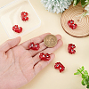 10Pcs Glass Enamel Beads LAMP-PA0001-44B-3