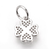Brass Micro Pave Cubic Zirconia Charms ZIRC-T002-04P-2
