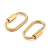 PVD Vacuum Plating 304 Stainless Steel Screw Carabiner Lock Charms X-STAS-H107-04C-G-3
