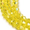 Transparent Electroplate Glass Beads Strands GLAA-F029-2mm-A21-3