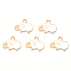 Alloy Enamel Pendants X-ENAM-R059-08A-RS-1