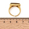 Brass with Natural Tiger Eye Cuff Open Rings for Women GG-CBA0B5A-04G-03-5