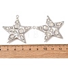 304 Stainless Steel Rhinestone Pendants RB-CBA6799-01P-3