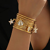 Alloy & Rhinestone & Imitation Pearl Charm Bangles WG851C4-01-2