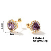 Exquisite Brass Cartilage Earrings with Zirconia IF4519-1-1