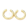 Rack Plating Brass Ring Cuff Earrings for Women EJEW-G352-04G-1