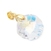 Brass Glass Pendants PALLOY-JF05023-4