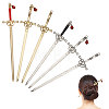 6Pcs 6 Styles Alloy Hair Pin AJEW-FH0006-17-1