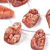 Electroplated Natural Druzy Agate Beads Strands G-N0259-05-3