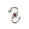 304 Stainless Steel Rhinestone S-Hook Clasps STAS-G373-05P-1