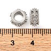 Brass Micro Pave Cubic Zirconia European Beads KK-K378-39P-3