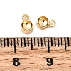 Flat Round Brass Rhinestone Pendant Settings KK-P340-05G-3