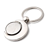Rotatable Alloy Blank Pendant Keychain Cabochon Settings KEYC-Z009-01P-2