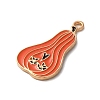 Thanksgiving Day Golden Tone Alloy Enamel Pendants ENAM-M002-02G-G-2