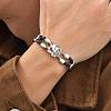 Alloy Elephant Link Braided Imitation Leather 2-Strand Bracelets WG69C94-02-1