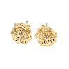Brass Micro Pave Cubic Zirconia Ear Studs EJEW-P283-01G-06-1